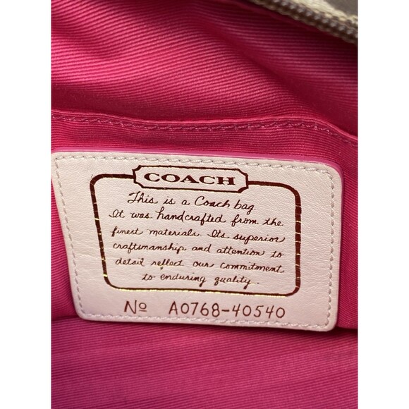 Coach Signature Multi-Color Stripe Shoulder Bag 40540 Top Handle Pouch - Picture 16 of 16